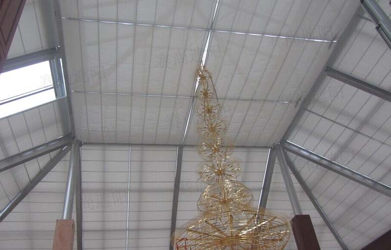 玻璃頂棚電動遮陽簾