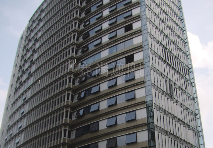 幕墻遮陽應(yīng)用-遮陽產(chǎn)品梭形百葉