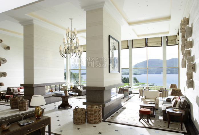 高檔酒店電動窗簾實景圖